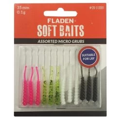 Fladen Soft Baits Assorted Micro Grubs 35mm 0 1g 1