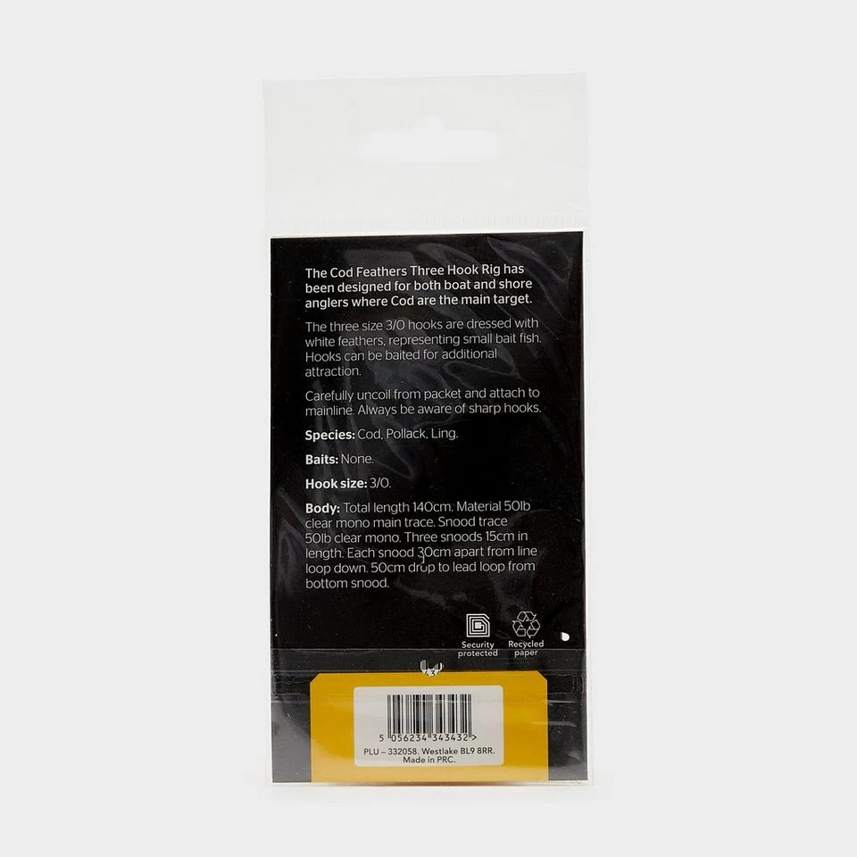 3 Hook Cod Feather 3/0 2 3 Hook Cod Feather 3/0 - Image 2