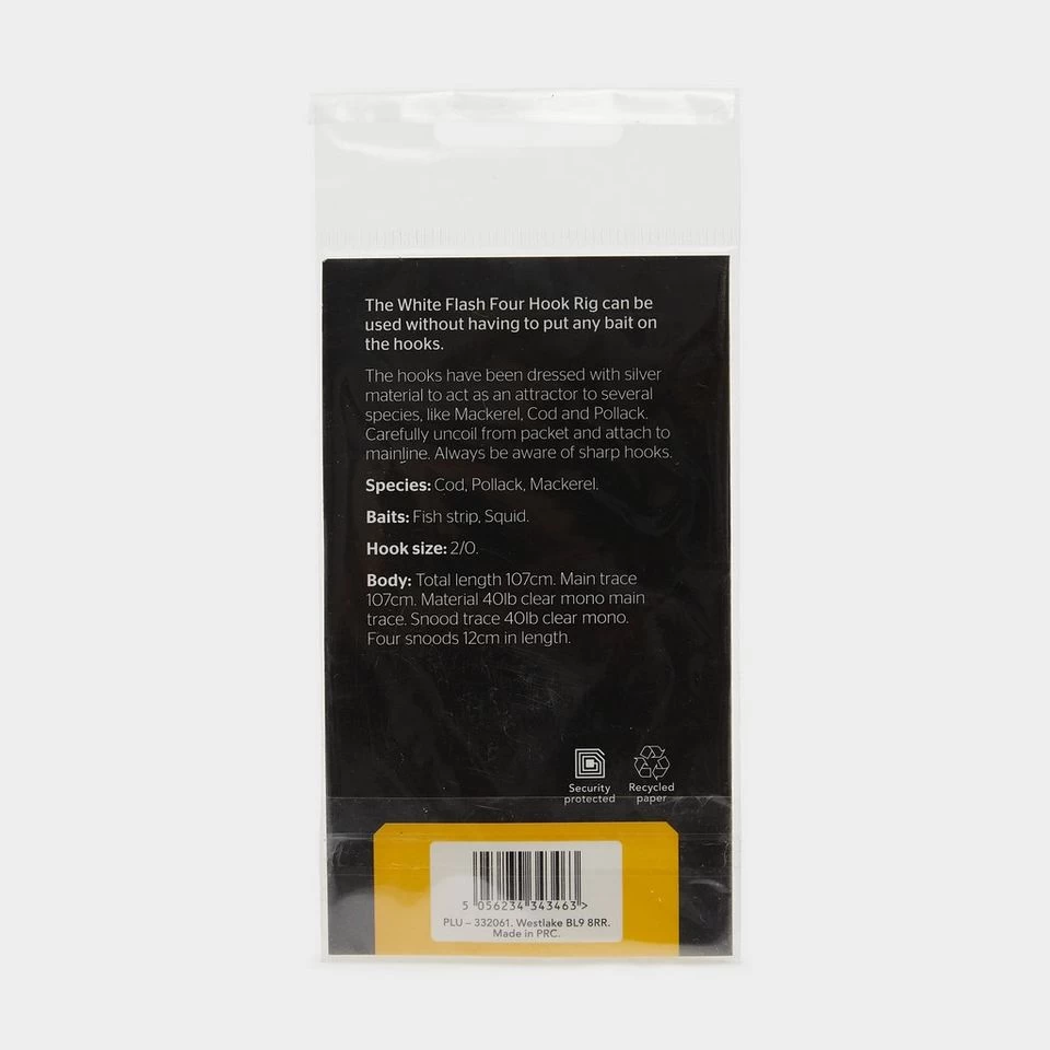 4 Hook White Flash Rig 2/0 2 4 Hook White Flash Rig 2/0 - Image 2