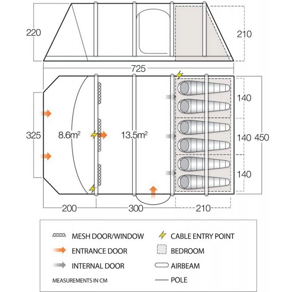 Vango Icarus Air Vista 600XL Tent 2 Vango Icarus Air Vista 600XL Tent - Image 2