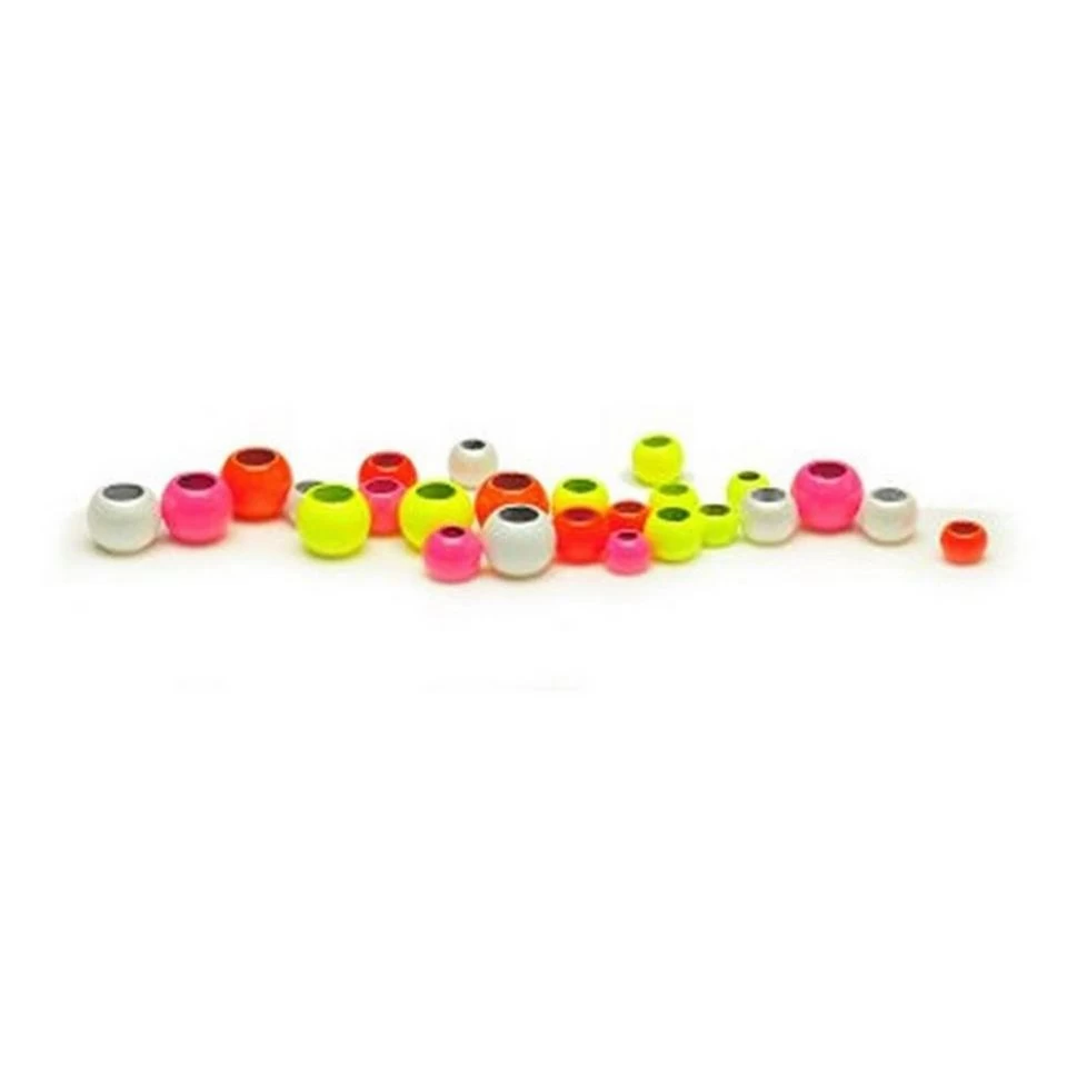Hot Colour Brass Beads In Fluorescent Yellow (4mm) 2 Hot Colour Brass Beads In Fluorescent Yellow (4mm) - Image 2