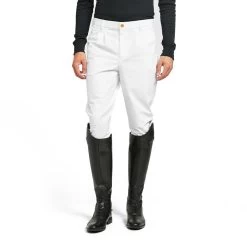 Mens Walton Knee Patch Breeches White -Outdoor life go 477764 z
