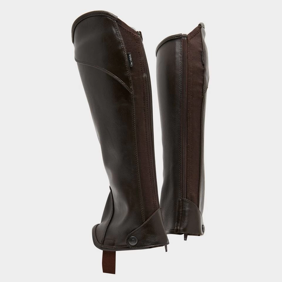 Dublin Childs Stretch Fit Half Chaps Brown 3 Dublin Childs Stretch Fit Half Chaps Brown - Image 3