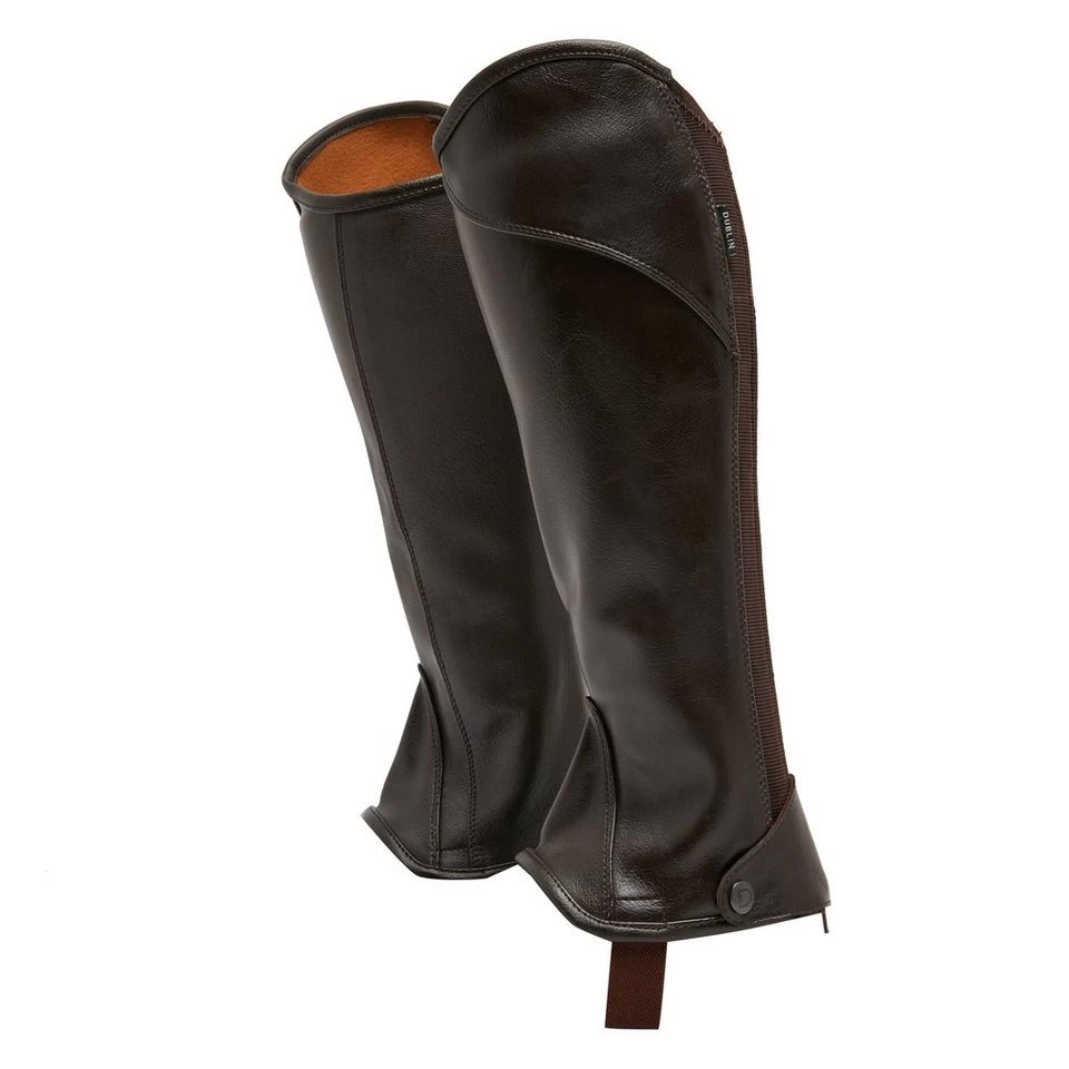Dublin Childs Stretch Fit Half Chaps Brown 6 Dublin Childs Stretch Fit Half Chaps Brown - Image 6