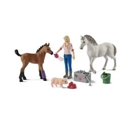 Schleich Vet Visiting Mare And Foal -Outdoor life go 499822 z