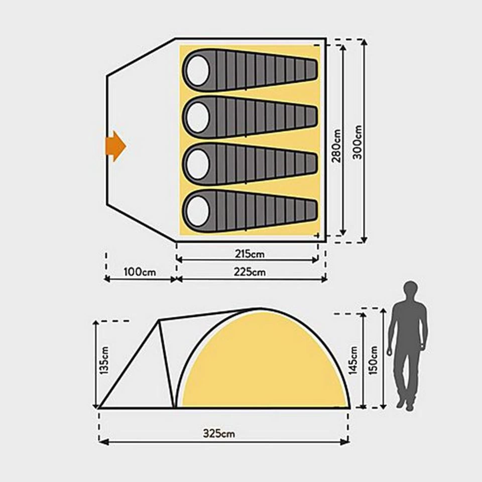 Cairns 4 Deluxe Nightfall™ Tent 2 Cairns 4 Deluxe Nightfall™ Tent - Image 2