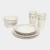 16 Piece Melamine Plastic Tableware Set