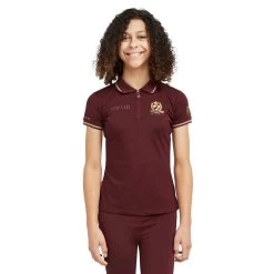 Childs Team Tech Polo Shirt Burgundy -Outdoor life go 517287 z