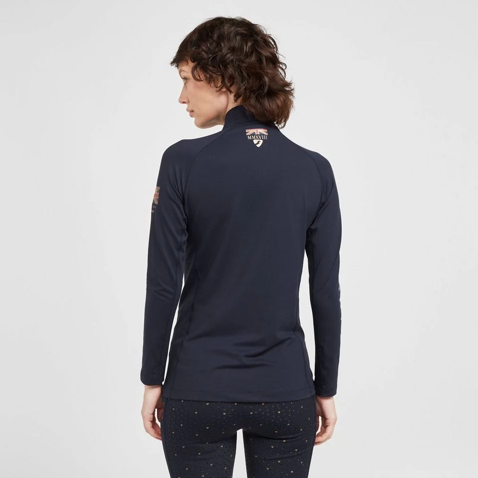 Ladies Team Long Sleeve Base Layer Navy 2 Ladies Team Long Sleeve Base Layer Navy - Image 2