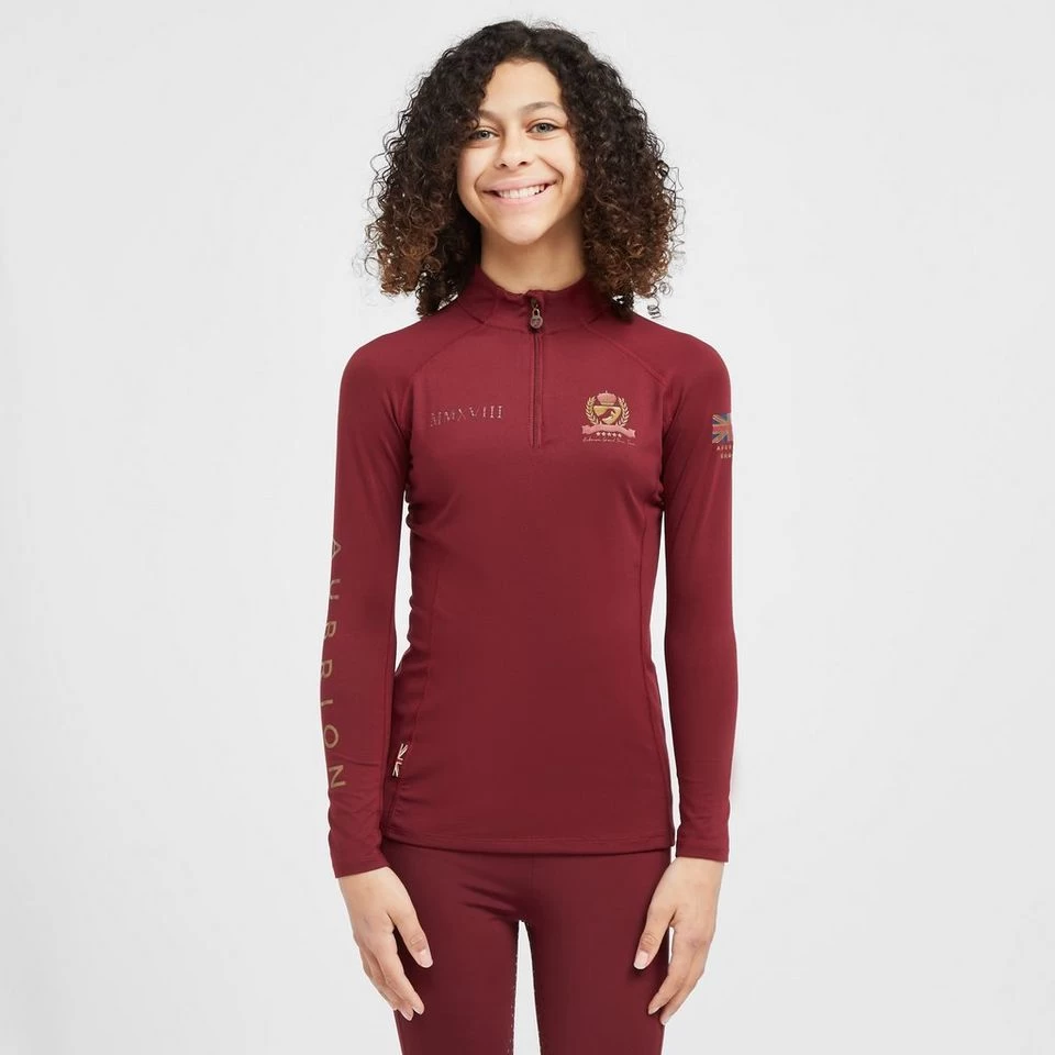 Childs Team Long Sleeve Base Layer Burgundy 1 Childs Team Long Sleeve Base Layer Burgundy