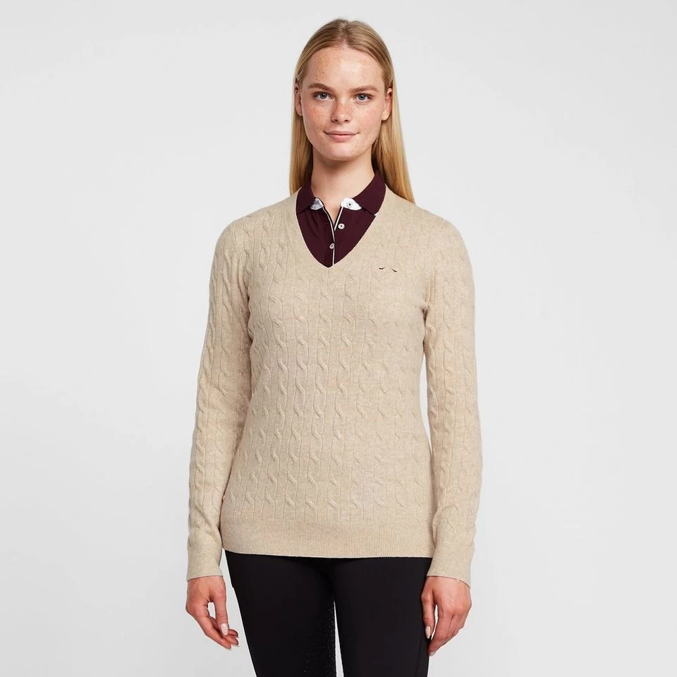 Classy Cable Pullover Champagne Light Grey Heather 1 Classy Cable Pullover Champagne Light Grey Heather