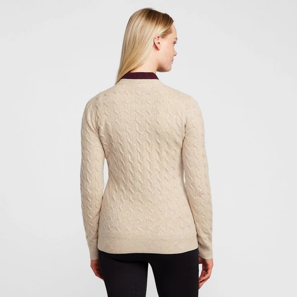 Classy Cable Pullover Champagne Light Grey Heather 2 Classy Cable Pullover Champagne Light Grey Heather - Image 2