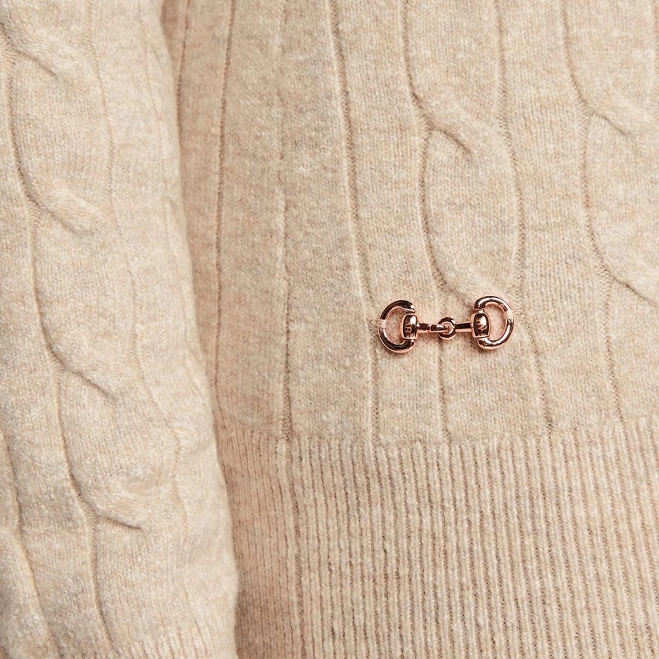 Classy Cable Pullover Champagne Light Grey Heather 5 Classy Cable Pullover Champagne Light Grey Heather - Image 5