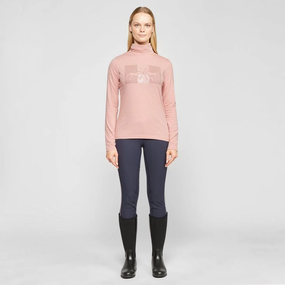 Ladies Cecile Long Sleeve Top Blush Melange 3 Ladies Cecile Long Sleeve Top Blush Melange - Image 3