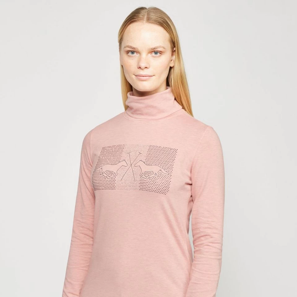 Ladies Cecile Long Sleeve Top Blush Melange 4 Ladies Cecile Long Sleeve Top Blush Melange - Image 4