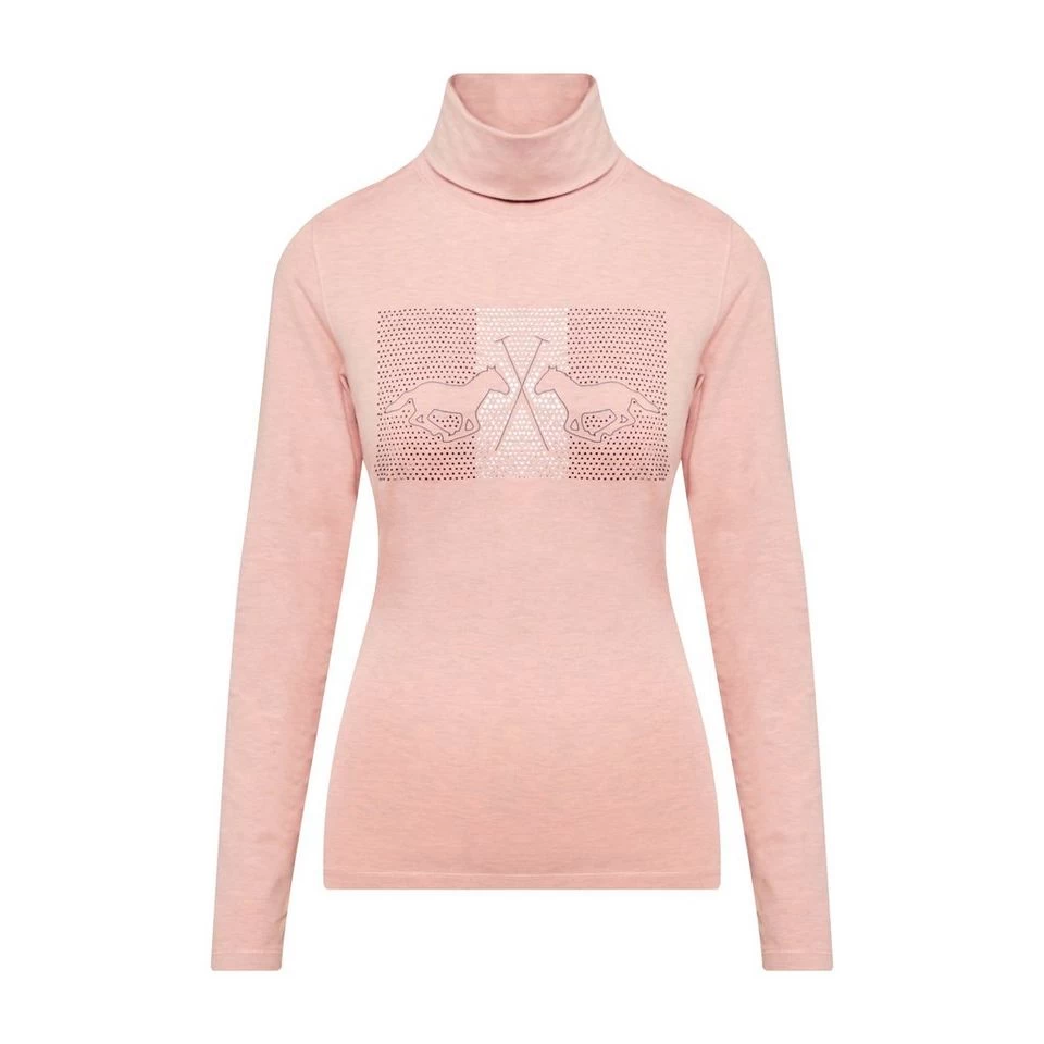 Ladies Cecile Long Sleeve Top Blush Melange 5 Ladies Cecile Long Sleeve Top Blush Melange - Image 5