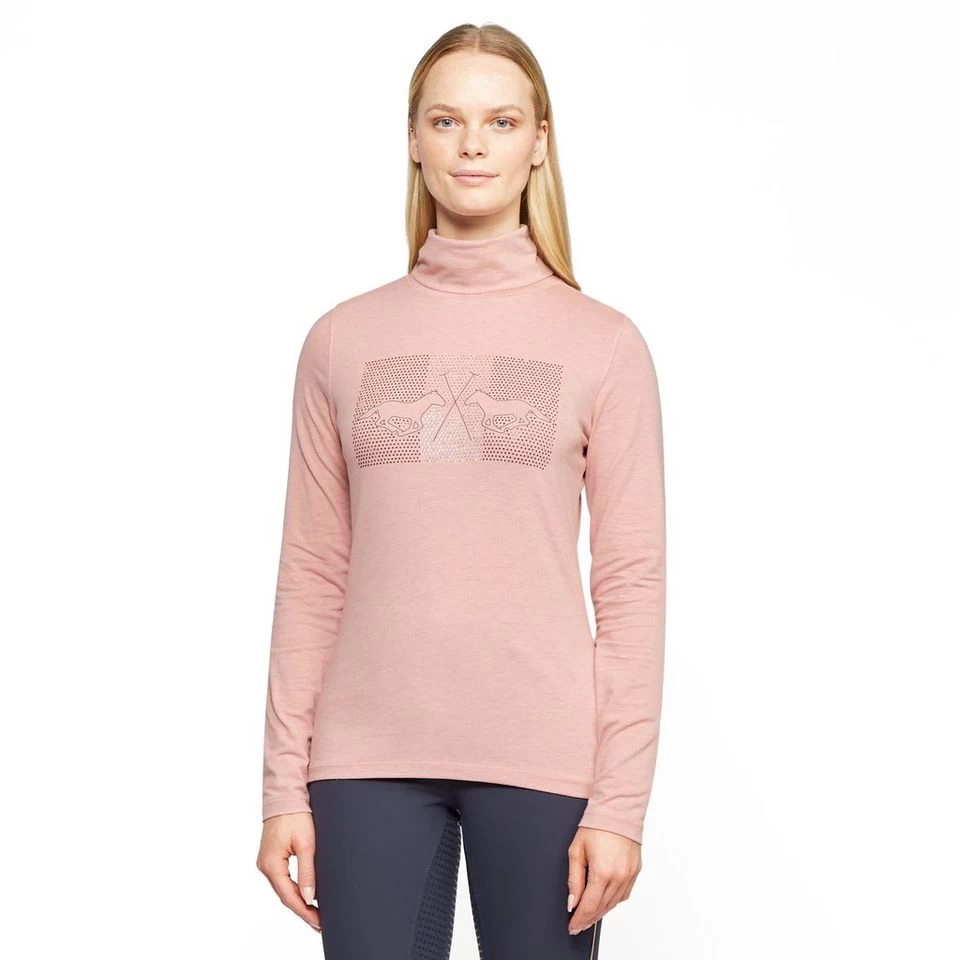 Ladies Cecile Long Sleeve Top Blush Melange 6 Ladies Cecile Long Sleeve Top Blush Melange - Image 6