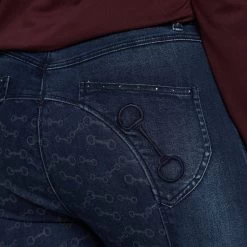 Women’s Kaia Denim Silicone Full Seat Breeches -Outdoor life go 576940 e