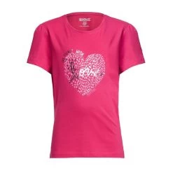 Regatta Childs Bosley V T-Shirt Pink Fusion -Outdoor life go 577279 u