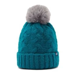 Chunky Knit Bobble Hat In Ocean Blue -Outdoor life go 609987 z