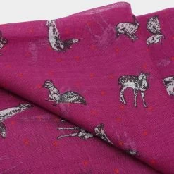Platinum Womens Blaze Viscose Scarf Pink Animals -Outdoor life go 618459 c